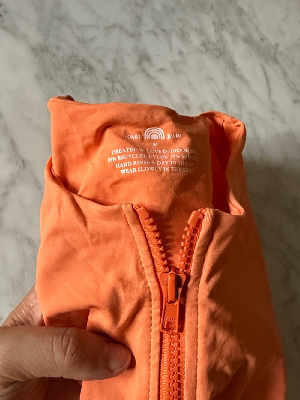 Toast Surf Suit One Piece Swimsuit - Nectarine, Medium - Picture 8 of 8